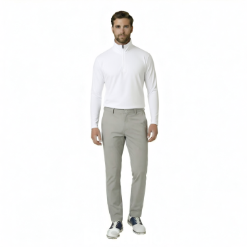 JRB Men's Golf - 1/4 Zipped Roll Neck - White