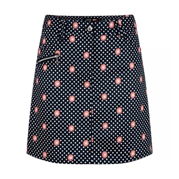 JRB Women's Golf Skort - Coral Peach Print