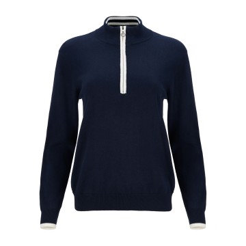 JRB Women's Golf - 1/4 Zipped Sweater - Navy Blue