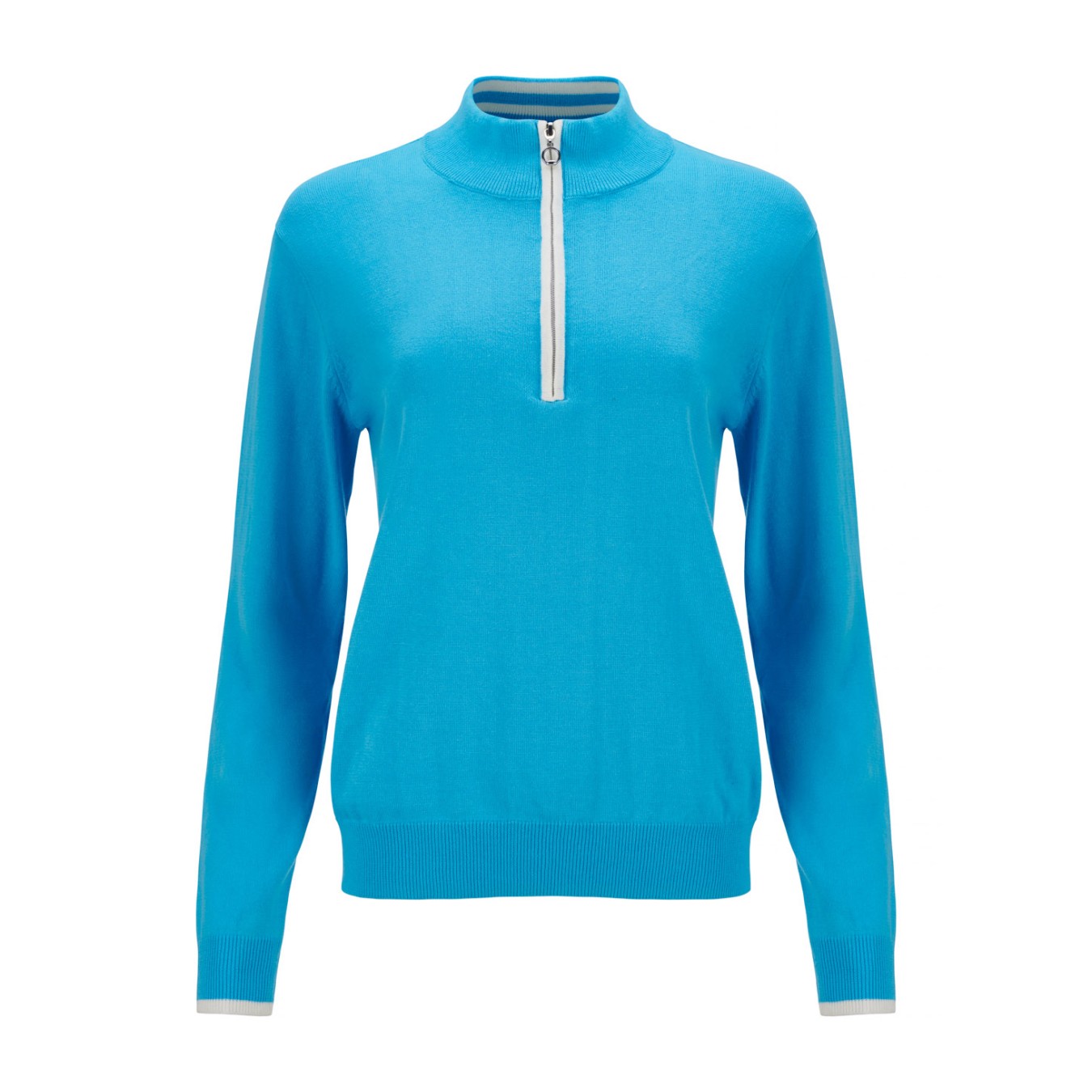 JRB Women's Golf - 1/4 Zipped Sweater - River Blue