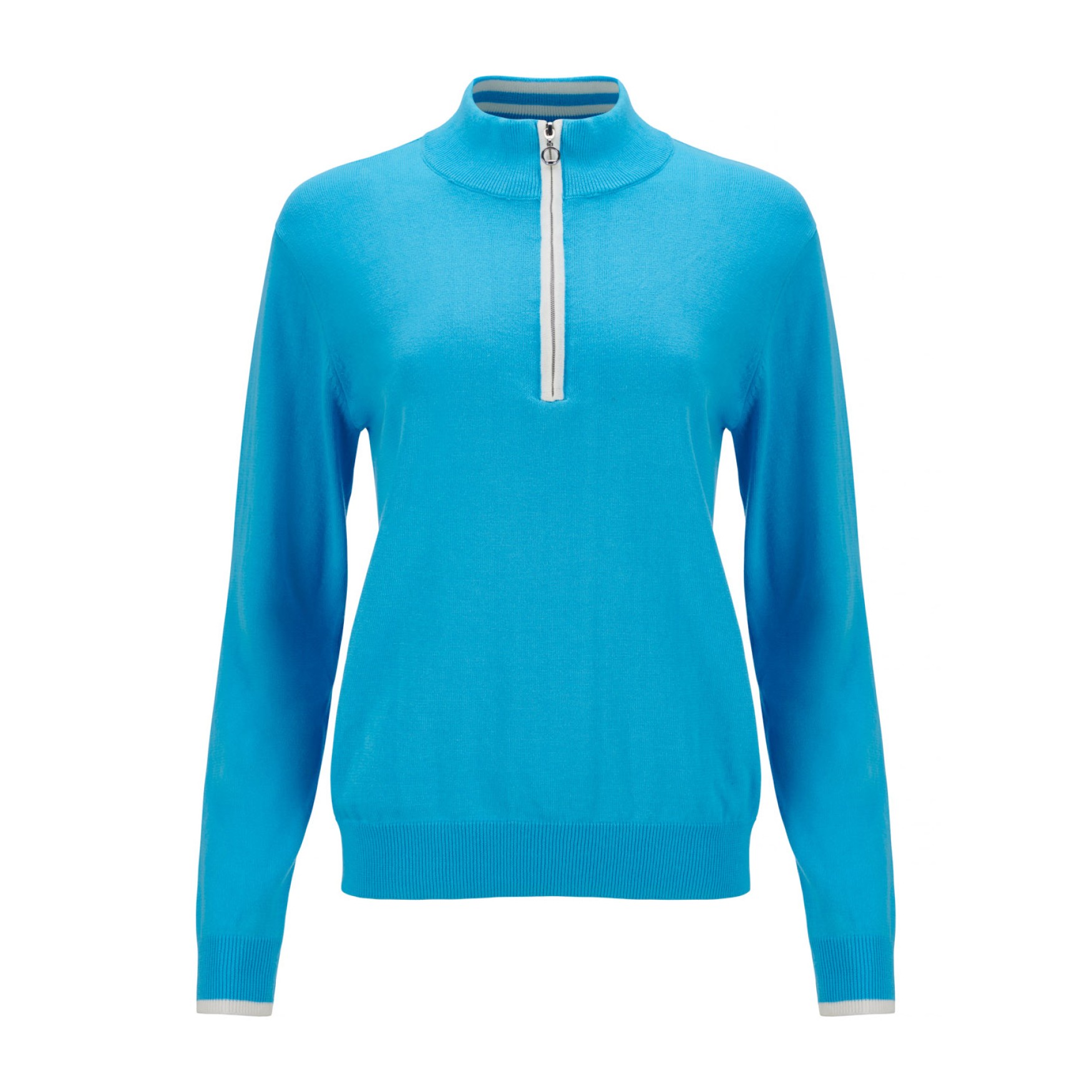 JRB Women's Golf - 1/4 Zipped Sweater - River Blue