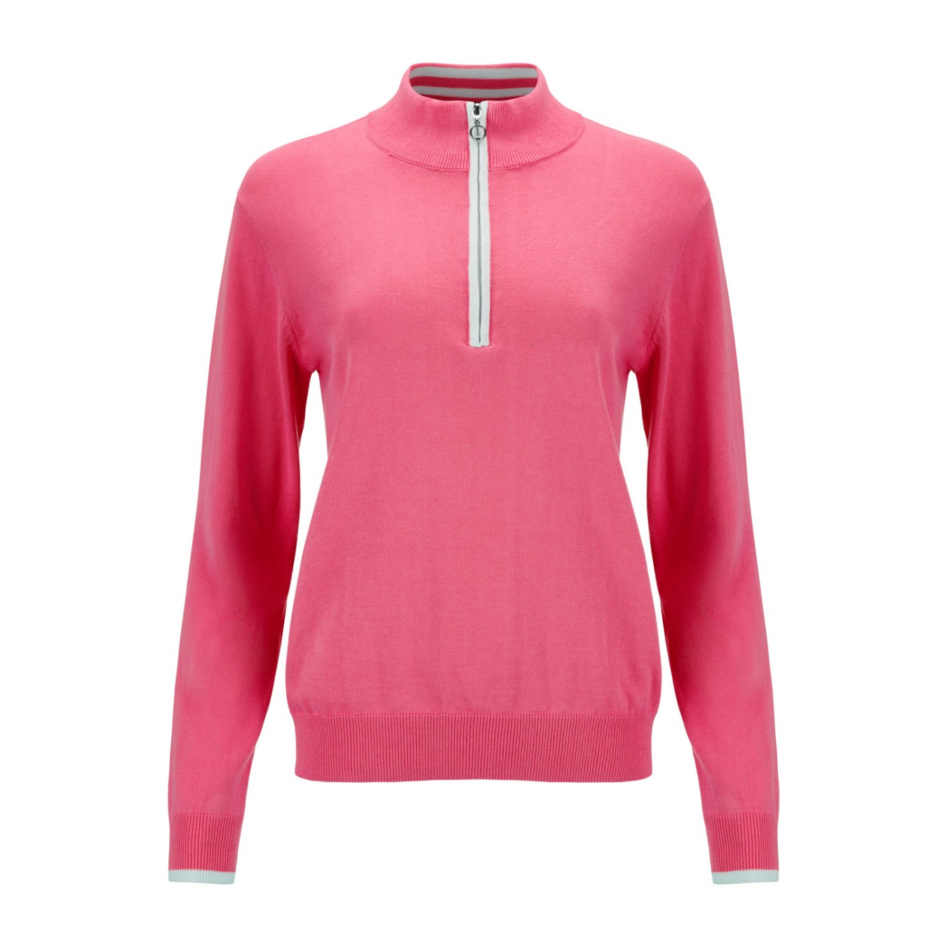 JRB Women's Golf - 1/4 Zipped Sweater - Rose Pink