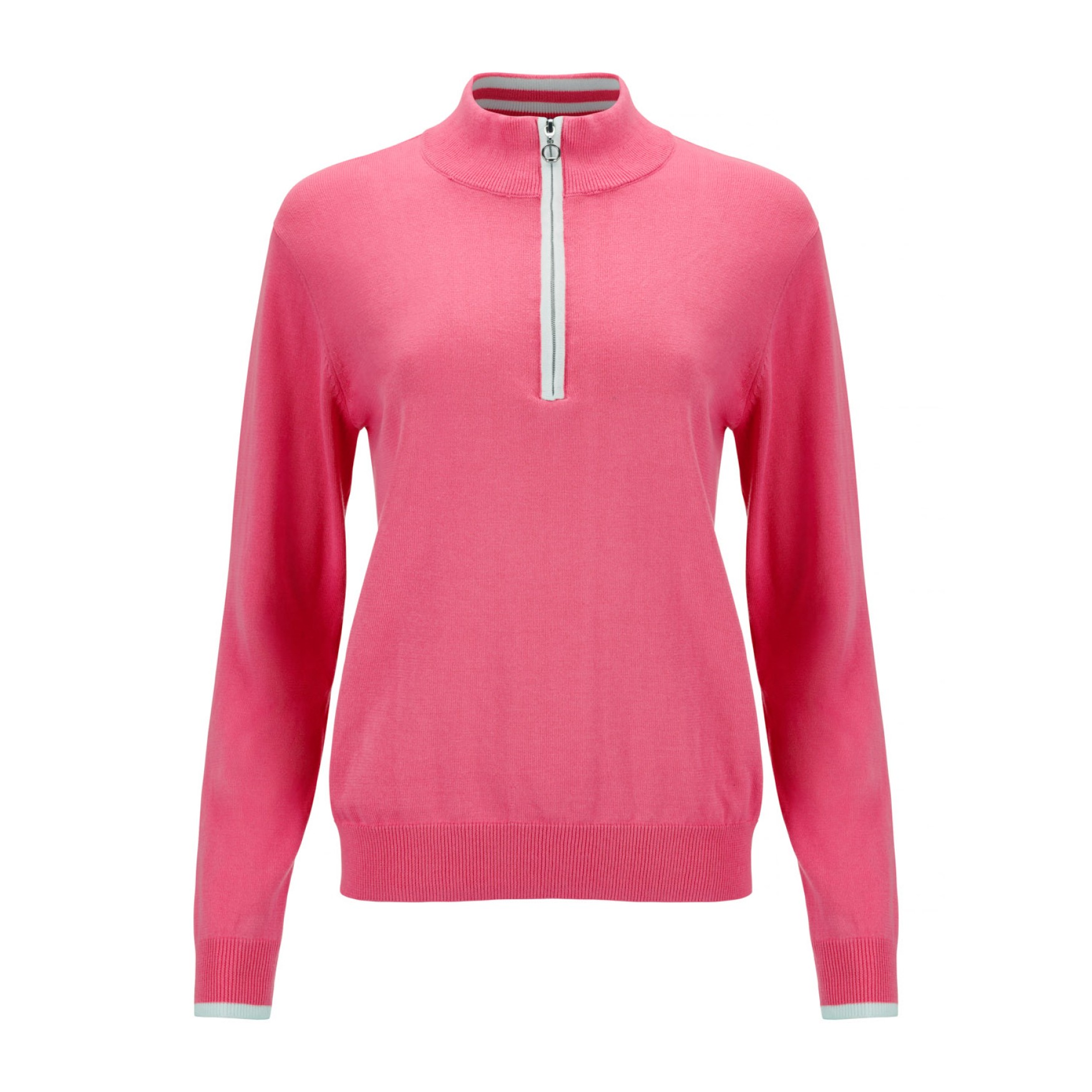 JRB Women's Golf - 1/4 Zipped Sweater - Rose Pink