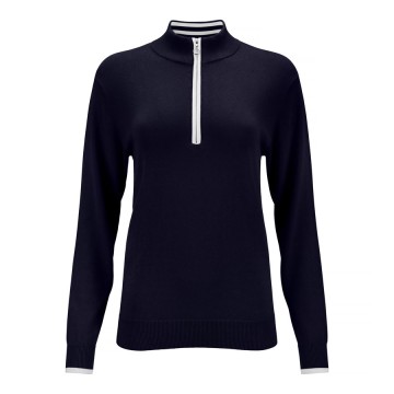 JRB Women's Golf - 1/4 Zipped Sweaters - Navy Blue