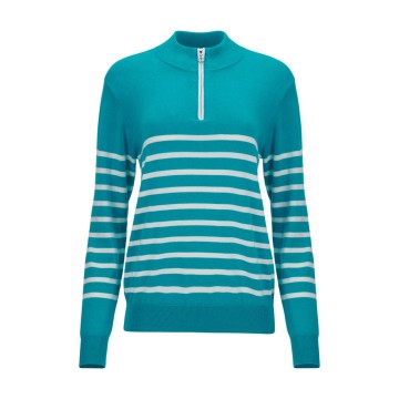 JRB Women's Golf - 1/4 Zipped Sweaters - Lapis Green