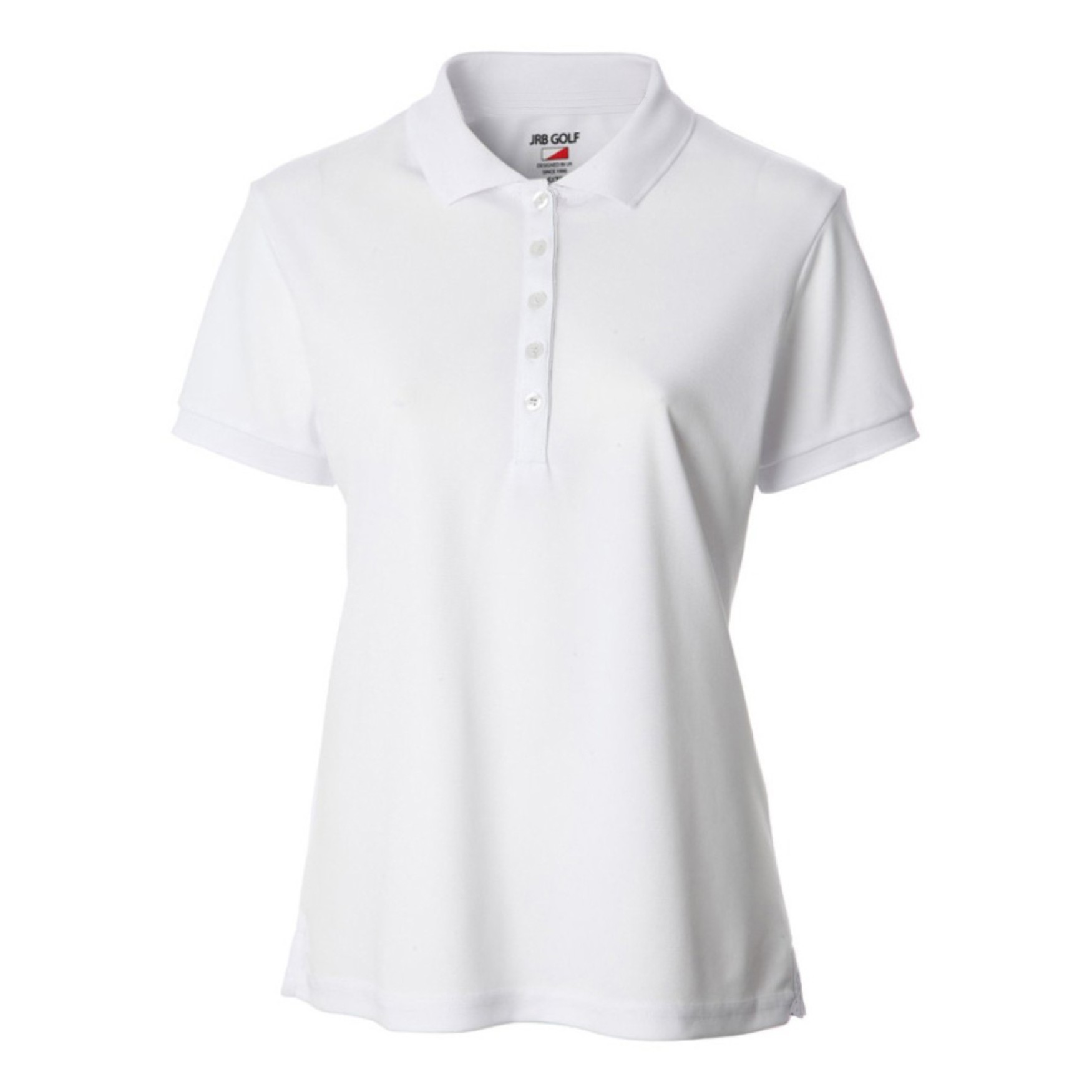 JRB Women's Golf Pique Shirt - White - Sleeved or Sleeveless