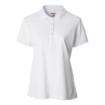 JRB Women's Golf Pique Shirt - White - Sleeved or Sleeveless