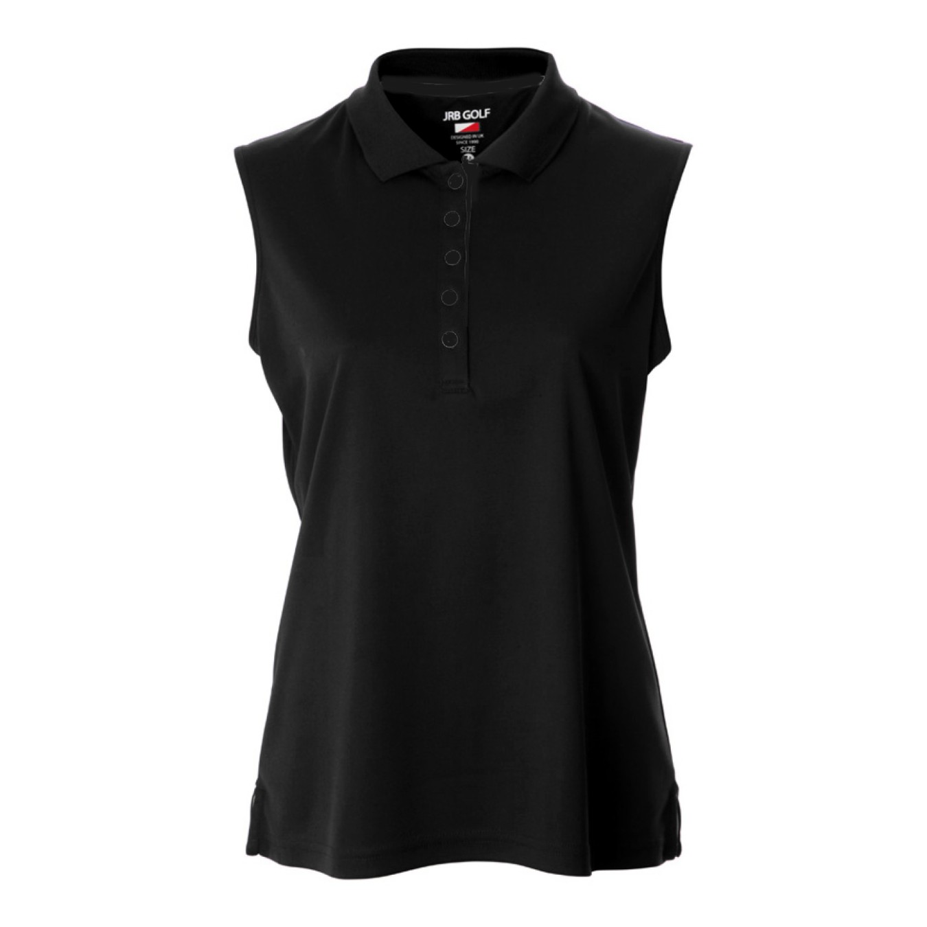 JRB Women's Golf Pique Shirt - Black - Sleeved or Sleeveless