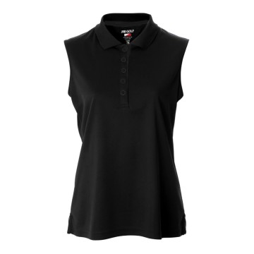 JRB Women's Golf Pique Shirt - Black - Sleeved or Sleeveless