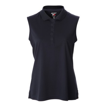 JRB Women's Golf Pique Shirt - Navy - Sleeved or Sleeveless