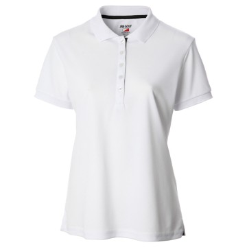 JRB Women's Golf Pique Shirt - White - Sleeved or Sleeveless