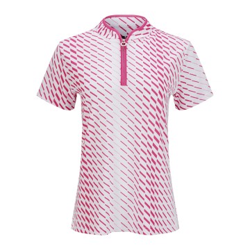 JRB Women's Golf Dash Print - French Pink - Sleeved or Sleeveless
