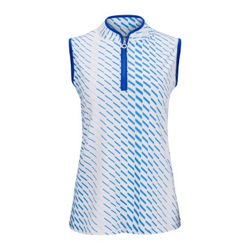 JRB Women's Golf Dash Print - Azure Blue - Sleeved or Sleeveless