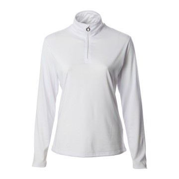 JRB Women's Golf - 1/4 Zipped Tops - White