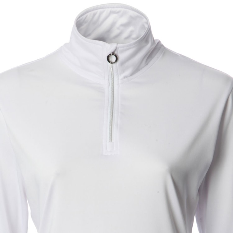 JRB Women's Golf - 1/4 Zipped Tops - White