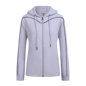 JRB Women's Golf  - Hooded Zip Up Sweatshirt - Grey